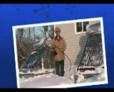 آزمایش آبگرمکن خورشیدی در روز برفی