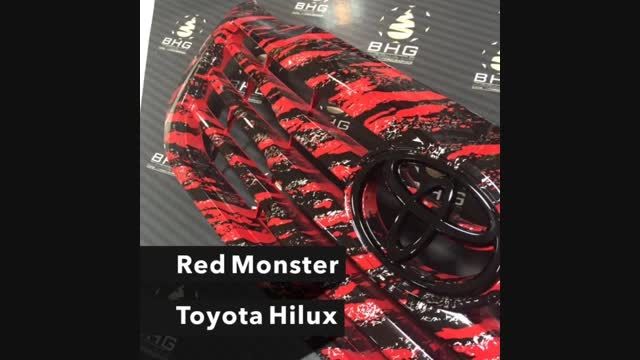 Red Monster claw Toyota Hilux Grill