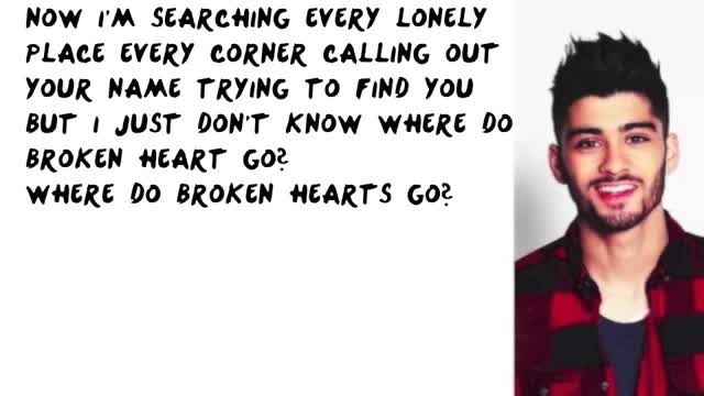 One Direction Where Do Broken Hearts Go lyrics