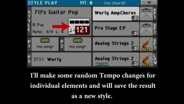 Multiple tempo changes within a Korg Style-Tutorial