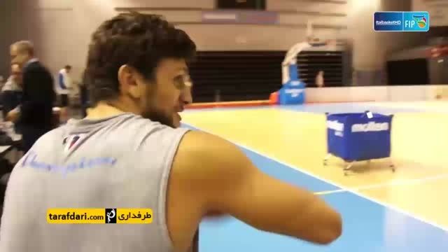 ضربه زیبا در تمرینات تیم ملی بسکتبال ایتالیا