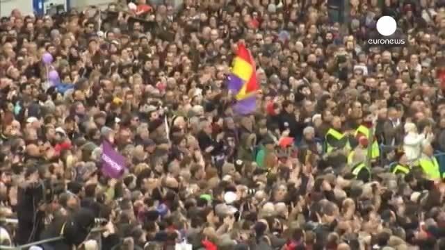 تجمع دههاهزار نفری مردم اسپانیا درمخالفت اقتصاد مقاومتی