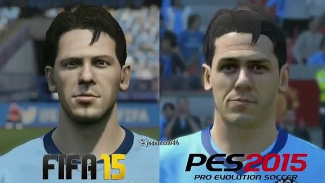 FIFA 15 VS PES 2015 (مقایسه چهره بازیکنان منچستر سیتی)