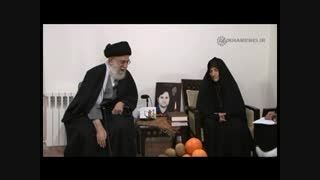 حضور رهبر انقلاب در منزل شهید رضایی نژاد