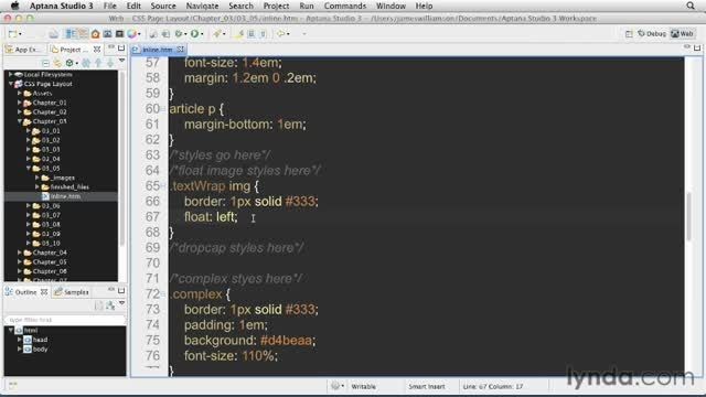 فیلم آموزش Floating Inline Elements - CSS: Page Layouts