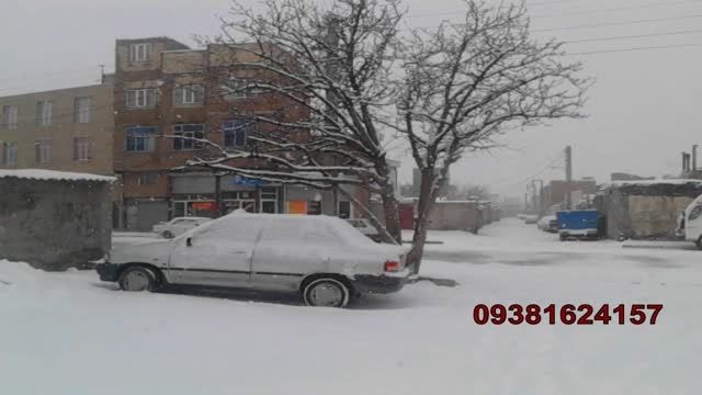 بارش شدید برف کولاک در تاریخ 1393/12/03 ظهر در اردبیل