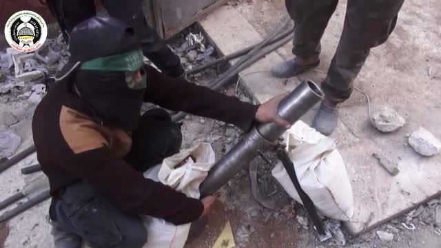 پرتاب خمپاره به مواضع ارتش سوریه توسط اکناف بیت المقدس