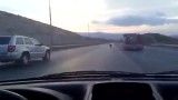 موتورسواری خوابیده دراتوبان(ایرانی)