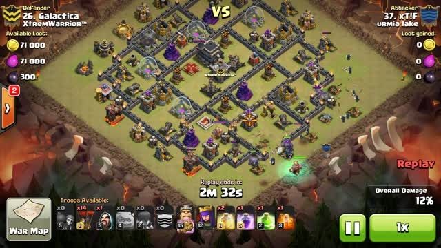 Clash OF Clans - Best Attack 3 sTars Th9  Full ..