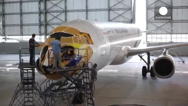 نقش یوزپلنگ ایرانی بر هواپیمای ایرانی