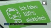 شارژ خودرو های الکتریکی در برلین توسط تیرهای چراغ برق