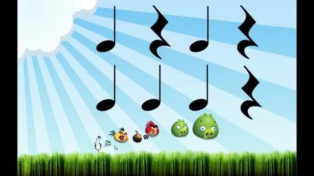 تمرین ریتم - Angry Birds