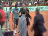 ورود تماشاگر به زمین (جیمی جامپ) مسابقات تنیس و راجر فدرر