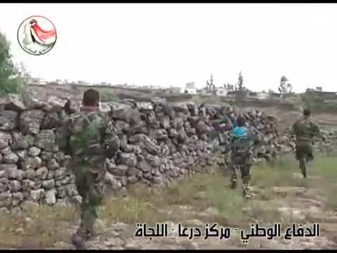 درعا - عملیات نیروهای دفاع وطنی علیه تروریست های النصره