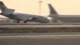 لحظه ی فرود بی چرخ هواپیمای مسکو به ایران