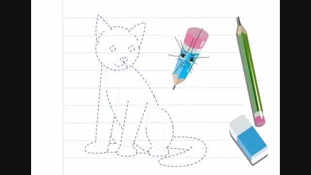 آموزش نقاشی گربه ملوس
