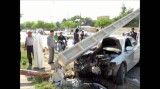 تصادف ماشین مزدا6باتیربرق درابادان