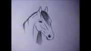 تکنیک آسان طراحی سر اسبHow to draw a simple horsehead