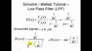 Simulink-MATLAB Tutorial and Example - Low Pass Filter - Bode Plots