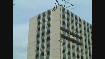 Building Collapse By Cables