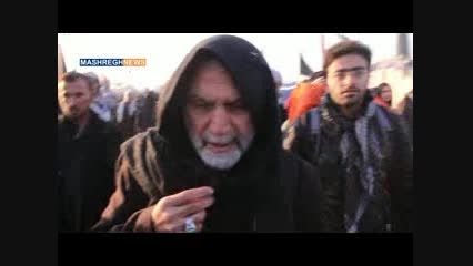 اشک های سردار شهید همدانی در راهپیمایی اربعین