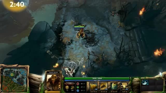 Dota 2 How to stack 2 camps with Sand King