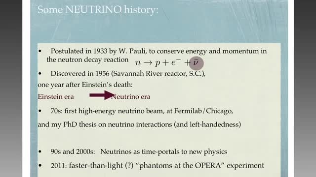 Neutrinos, Einstein, Time and Paradox: Tom Weiler
