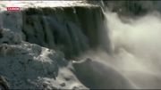 یخ بستن آبشار نیاگارا در اثر سرمای شدید قطبی