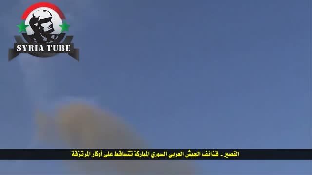 القصیر حمص - انهدام خانه عملیاتی تروریست ها توسط جنگنده