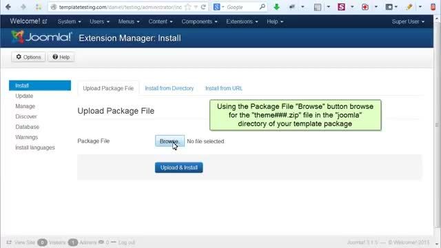 Joomla 3.x. How To Install A Template