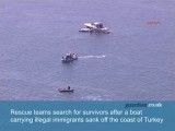 60کشته در حادثه واژگونی قایق پناه جویان در ترکیه