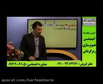 روش تست زنی ریاضی کنکور(12)استادمنتظری موسسه حرف اخر