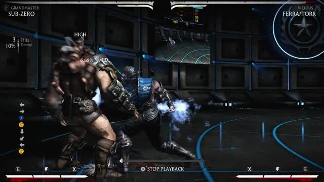 Mortal Kombat X SubZero (Grandmaster) BnB Corner