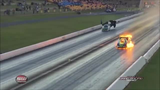 ANDRA Drag Racing - Anthony Begley Nitro Funny Car Fire
