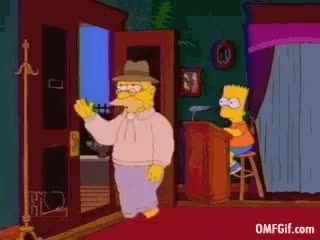 Simpsons grand pa house in out