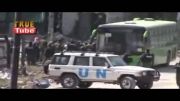 لحظه خروج عناصر مسلح از حمص و ورود به الدارالکبیره