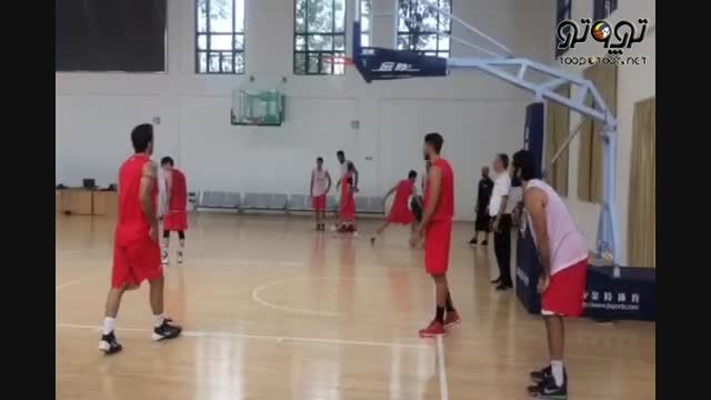 روز اول تمرین تیم ملی بسکتبال  در چین