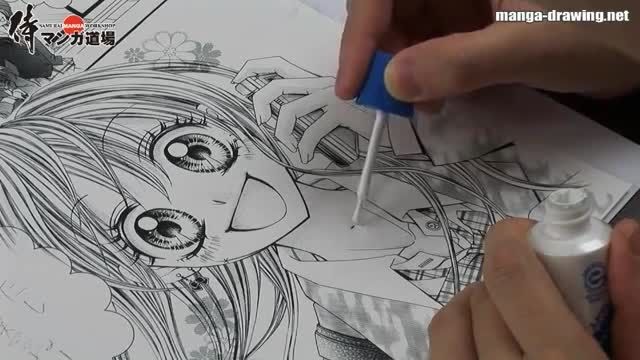 Manga drawing lesson &quot;010 How to use white out&quot;
