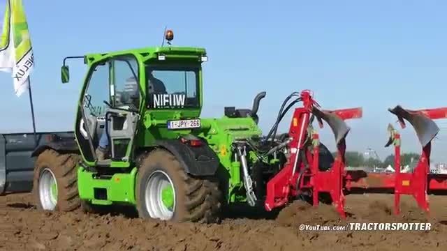 Ploughing using a Merlo