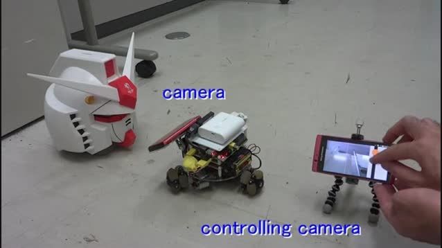 حرکت ربات به کمک دوربین نصب شده بر روی ان