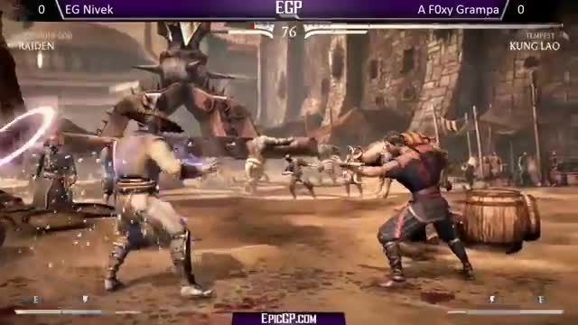 EG Nivek (Raiden) vs AF0xyGrampa (Kung Lao) - MKX