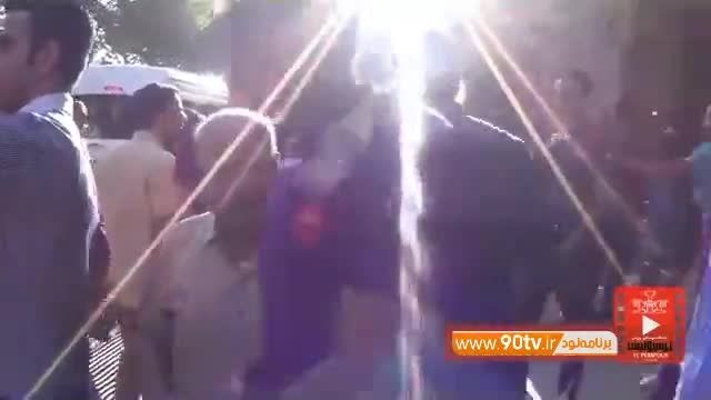 اردوی پرسپولیس در اصفهان و هجوم هواداران برای سلفی