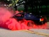Nissan 240SX Red Burnout