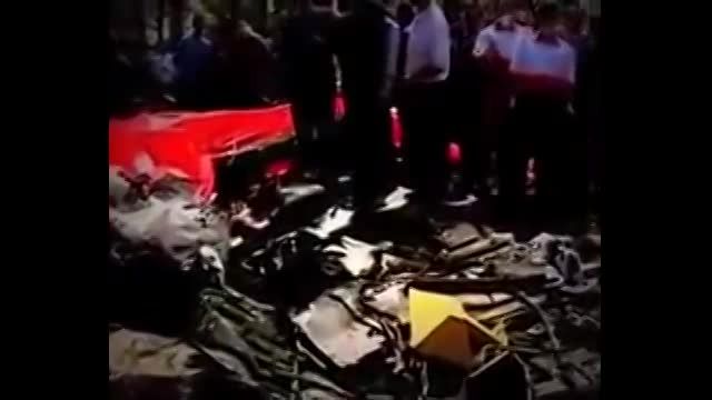 فیلم سقوط هواپیمای مسافربری در تهران 48 مرده