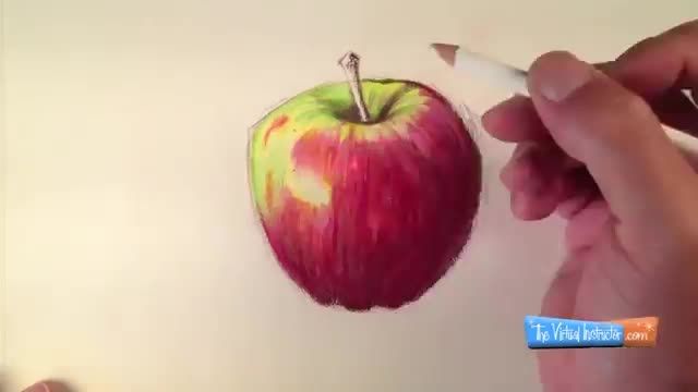 آموزش نقاشی با مداد رنگی 20