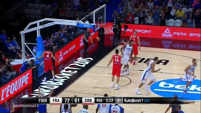 هایلایت بسکتبال رده بندی قهرمانی اروپا فرانسه-صربستان