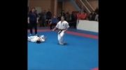 حرکت دیدنی یک کاراته کار