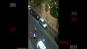 ضرب و شتم یک زن با باتوم و اسپری گاز اشک آور توسط پلیس فرانس