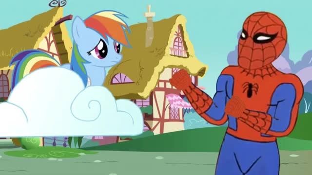 Spider-man meets My Little Pony