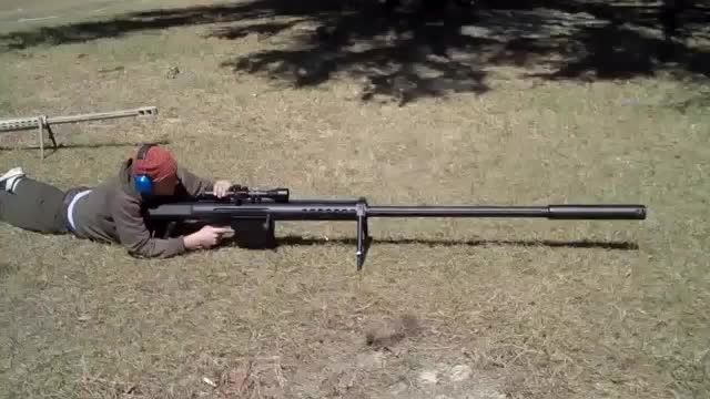 Shooting the biggest sniper rifle ever